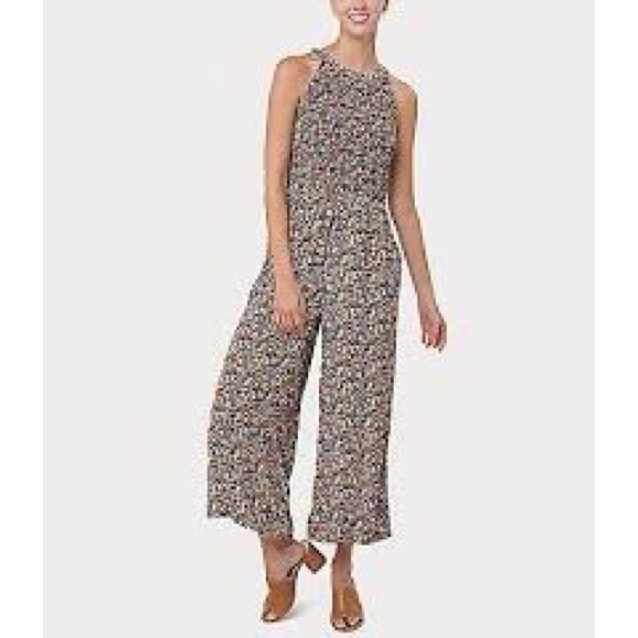 LOFT Pants - NEW LOFT FLORAL SMOCKED HALTER JUMPSUIT SIZE 16